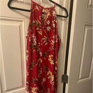 WHBM Halter Dress Red